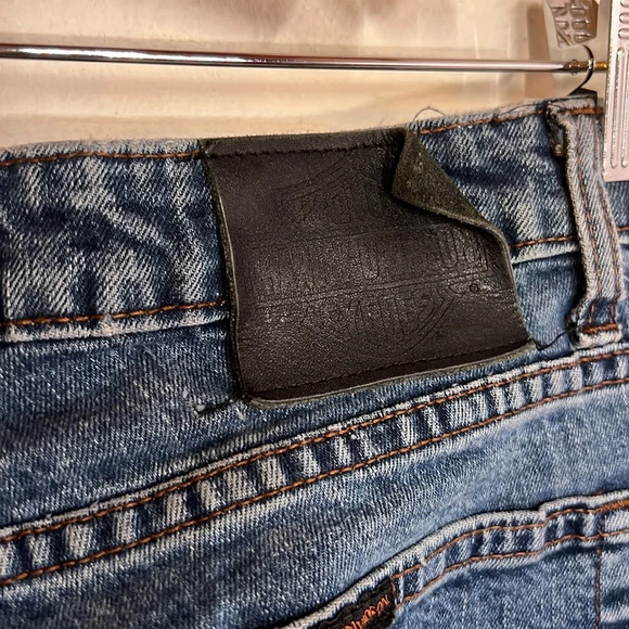 Harley Davidson Blue Bootcut Motorcycle Jeans, Women’s Size 8 - Picture 3 of 10